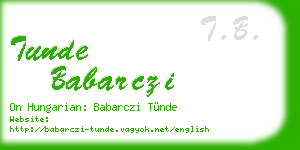 tunde babarczi business card